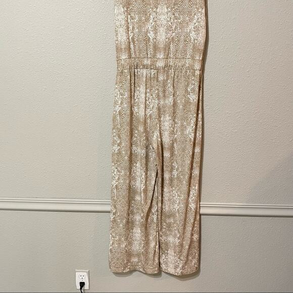 Juicy Couture Sleeveless Python Print Cinched Waist Jumpsuit Womens S Casual - Picture 10 of 12